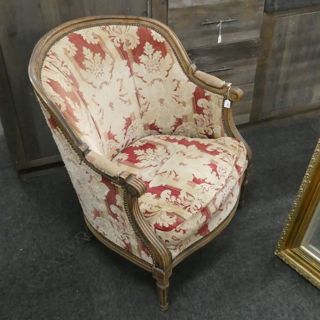 FRENCH STYLE ARMCHAIR WORN Image 1++