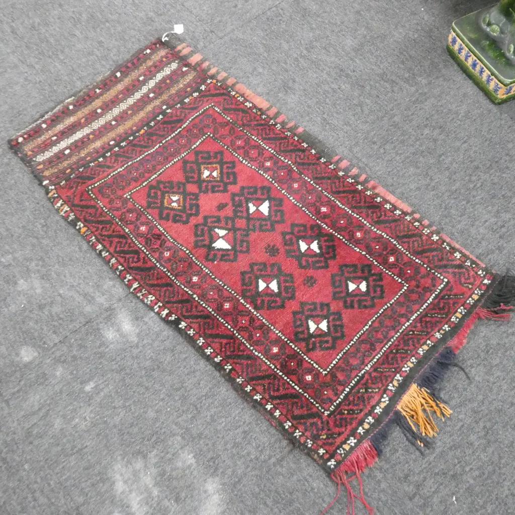 HAND KNOTTED ALL WOOL TURKOMAN LARGE BEDDING BAG 1130x600mm Image 1++