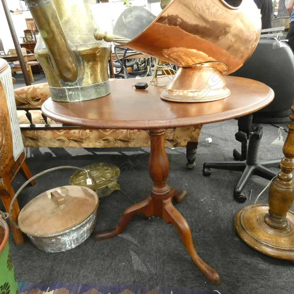 GEORGE III MAHOGANY TILT TOP SIDE TABLE TOP LOOSE  Image 1++
