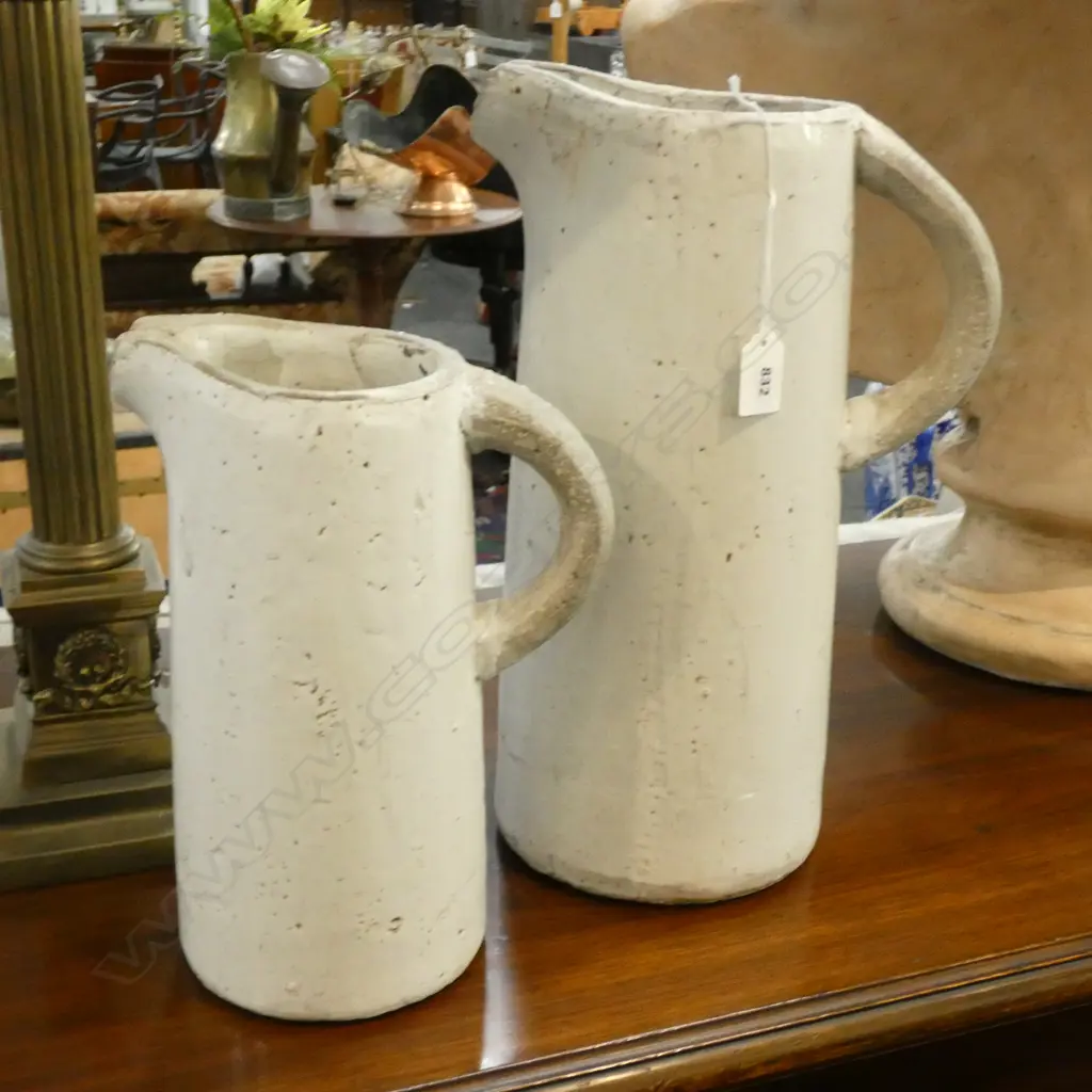 2 CERAMIC WATER JUGS H.380mm Image 1++