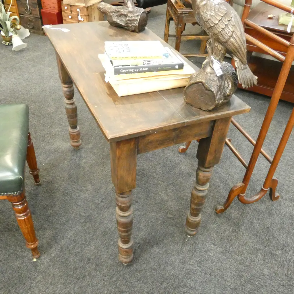 ANTIQUE HALL TABLE TURNED LEGS Image 1++