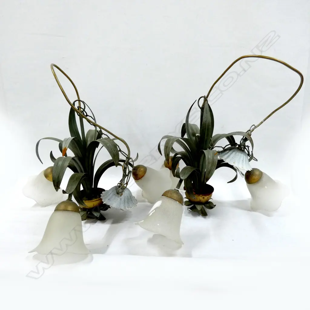 PR METAL PENDANT LIGHTS FLORAL STYLE H. 370MM Image 1++