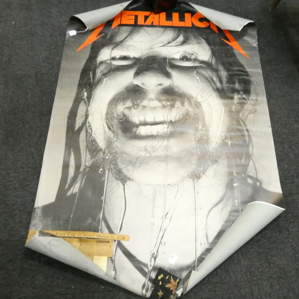 METALLICA POSTER WITH REVIEW & TICKET TO MARCH 1998 MT SMART CONCERT 1.5 X 1 M Image 1++