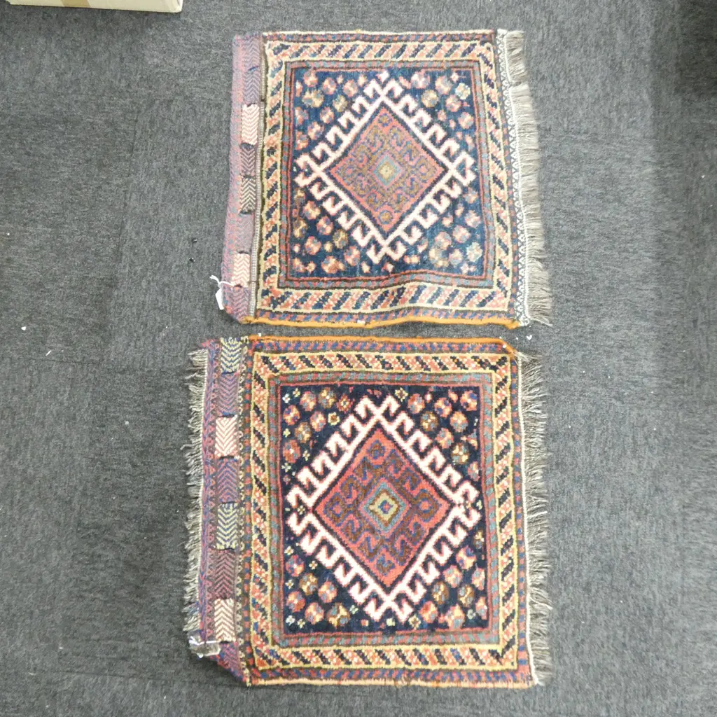 NEAR PR HAND WOVEN ALL WOOL TRIBAL MATS 560x460mm Image 1++