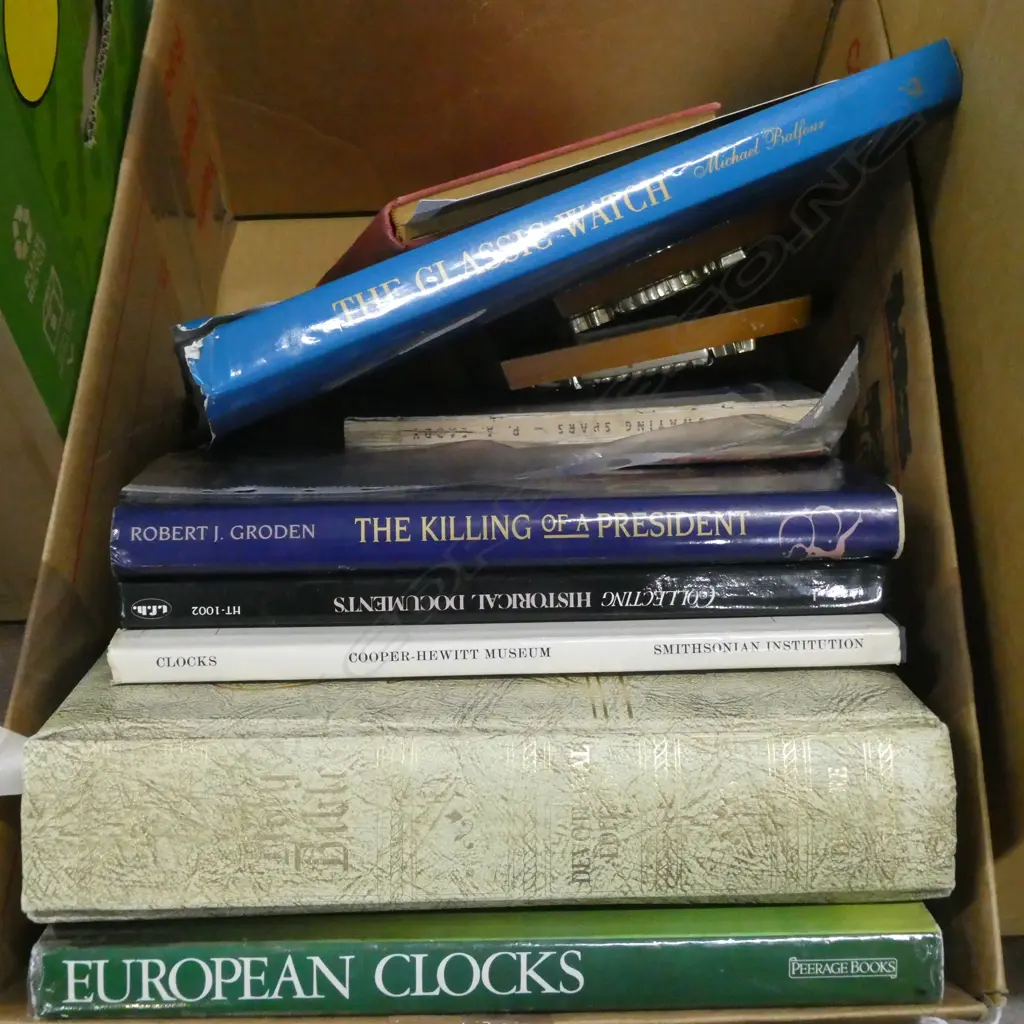 BOX LOT ASST. BOOKS; ANTIQUE INTEREST; SHIPPING EPHEMERA Image 1++