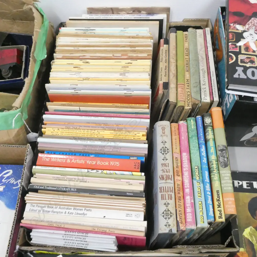 BOX LOT ASST. POETRY BOOKS INCL. NZ Image 1++