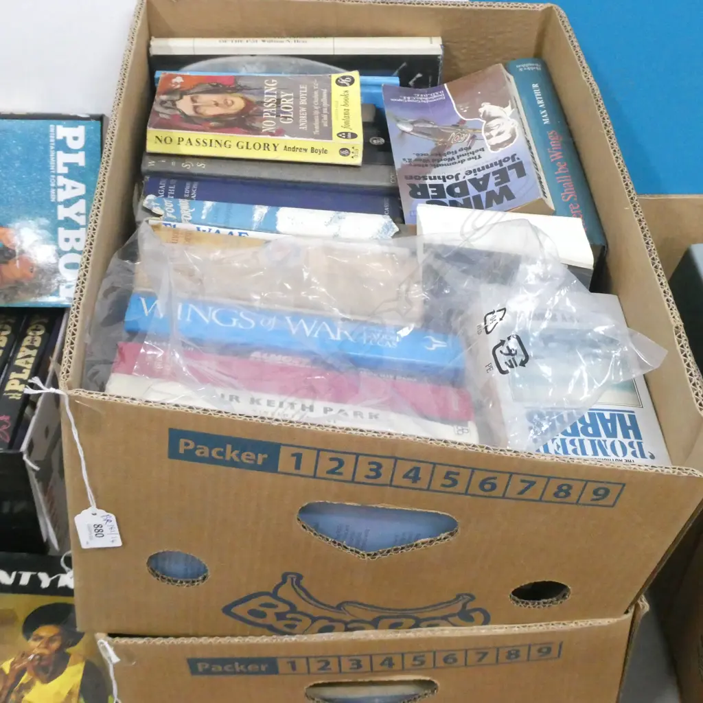 2 BOXES BOOKS; AVIATION INTEREST Image 1++