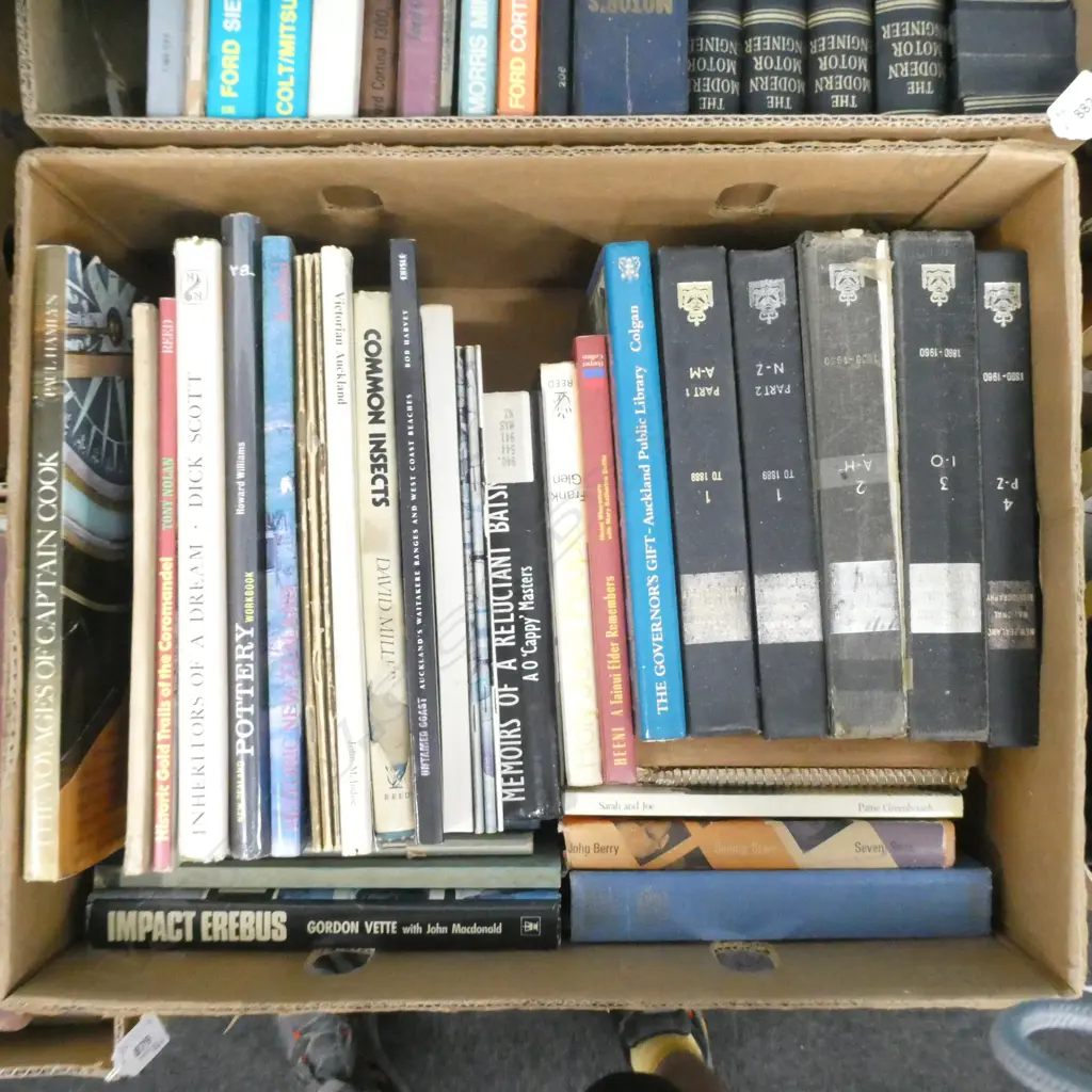 BOX LOT BOOKS; NZ HISTORY & BIO Image 1++