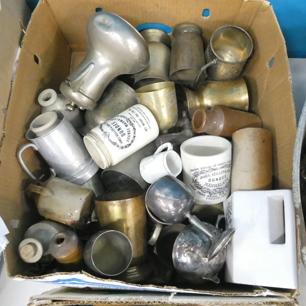 ASST LOT BRASS/INK BOTTLES/MUGS ETC Image 1++