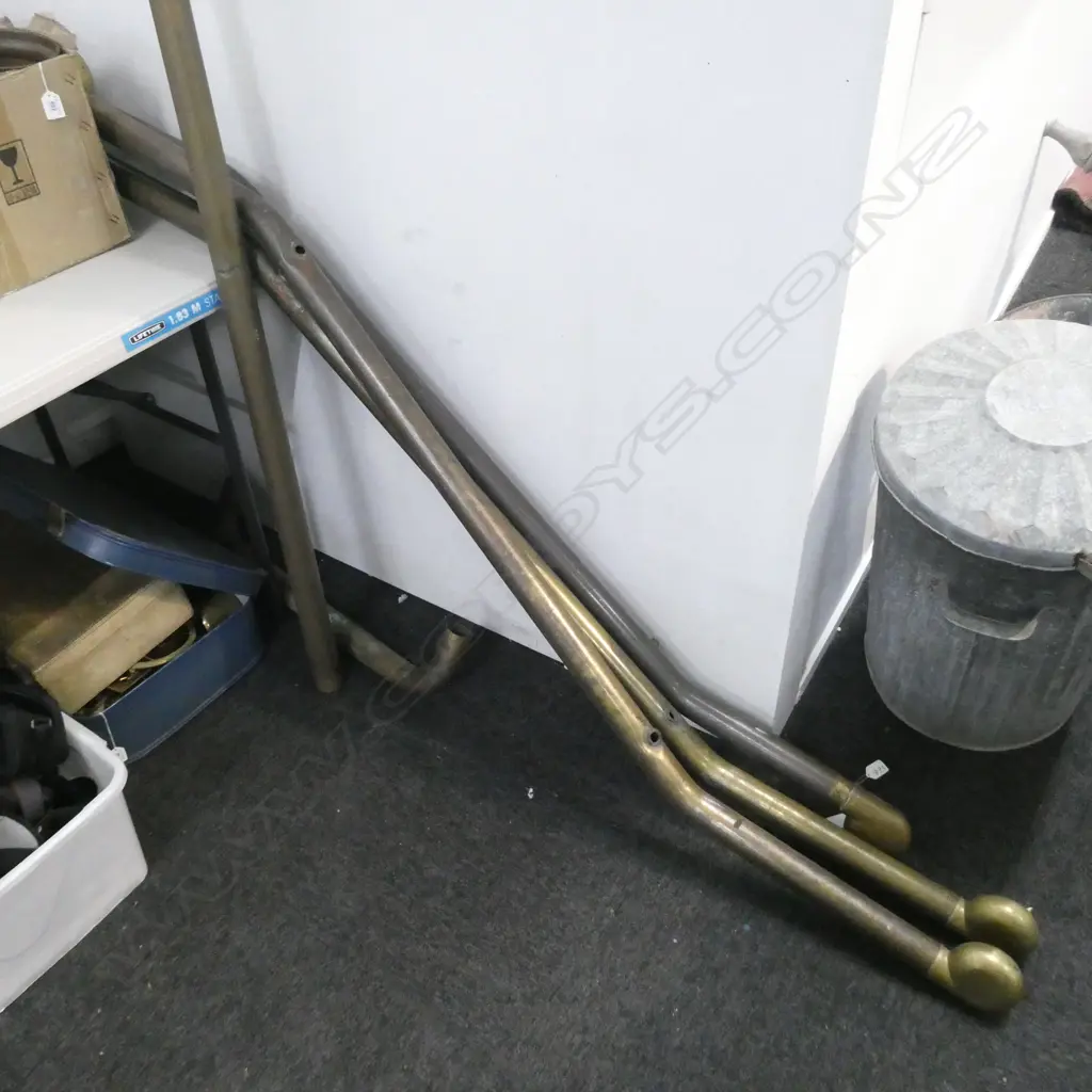 5 ASST BRASS AND COPPER RODS HAND RAILS LONGEST 2390 MM Image 1++