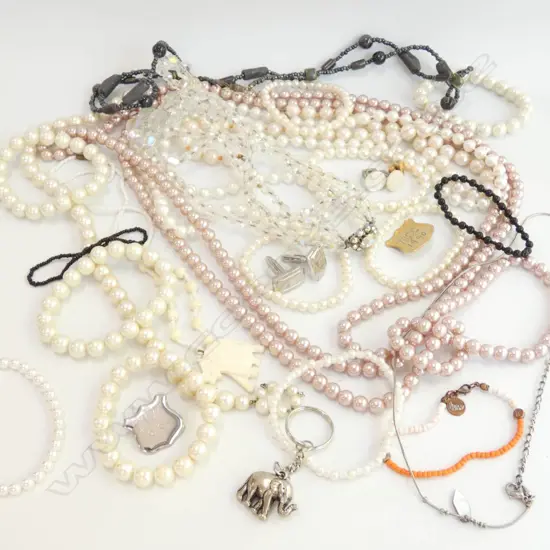 COSTUME JEWELLERY FAUX PEARLS ETC