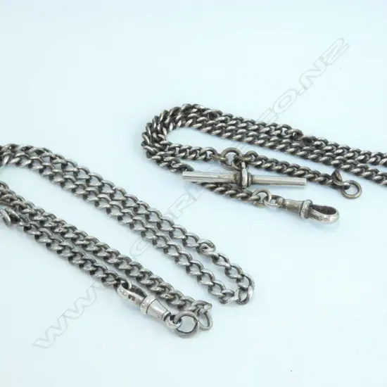 2 STG SILVER FOB CHAINS