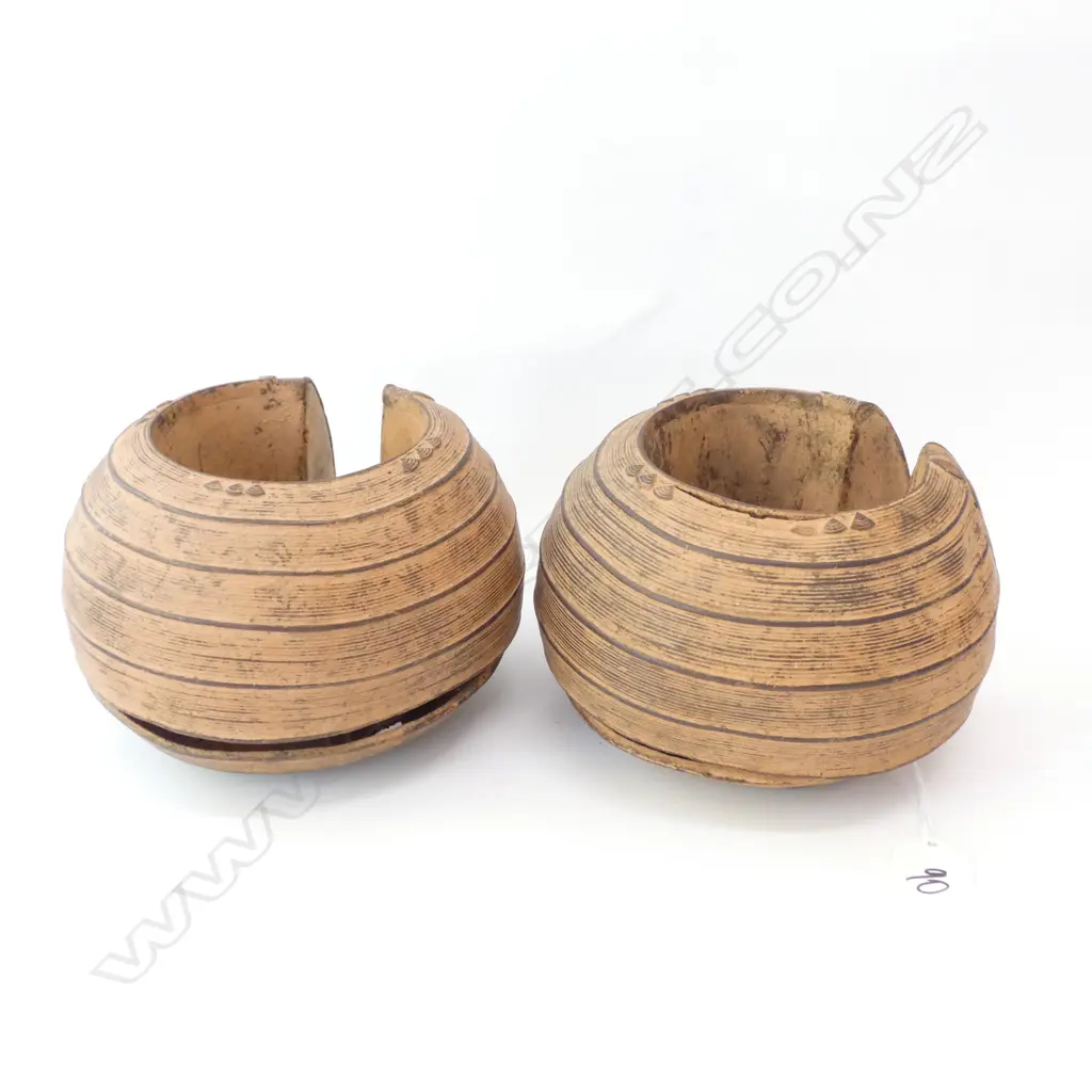 2 OLD SENUFO WIDE BRONZE CURRENCY BRACELETS/CUFFS Image 1++