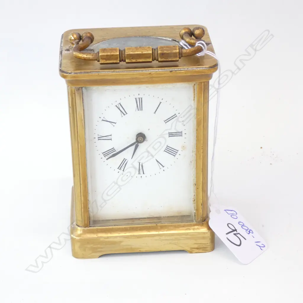 19THC BRASS CASED FRENCH CARRIAGE CLOCK Image 1++