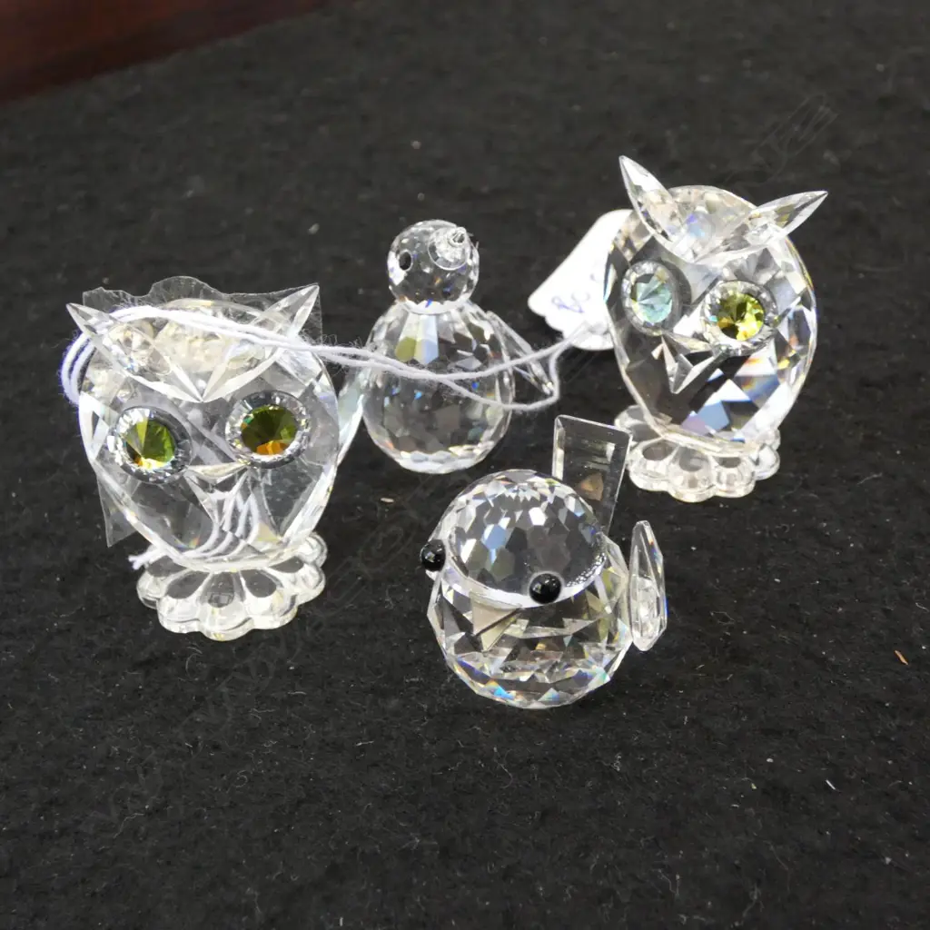 4 SWAROVSKI ANIMALS ONE UNMARKED H35MM Image 1++