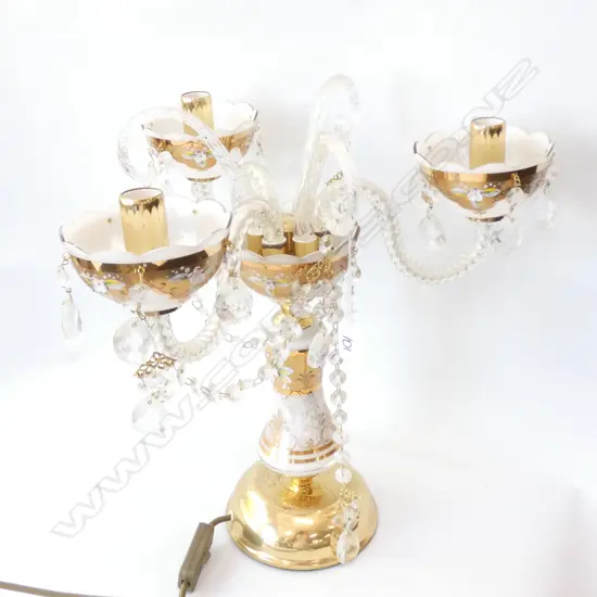 3 ARM MURANO? GLASS TABLE CHANDELIER 400MM H