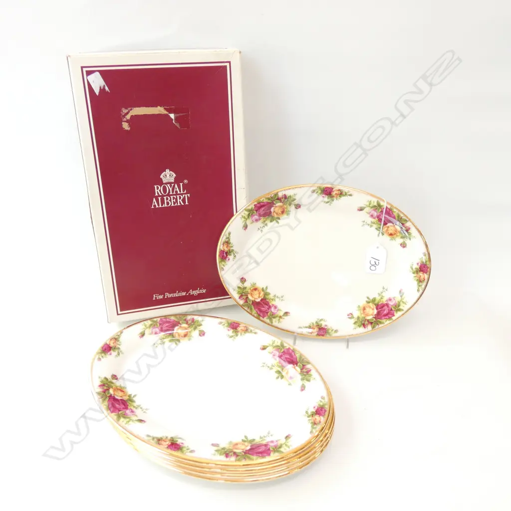SET OF 5 ROYAL ALBERT OCR OVAL SERVING DISHES BOXED (INDONESIAN) Image 1++