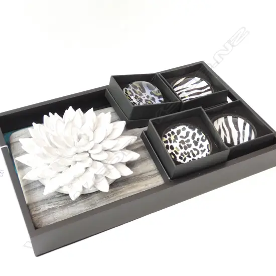 MARBLE LOOK TRAY 400MM L, MARBLE BOARD, PAPERWEIGHTS ETC