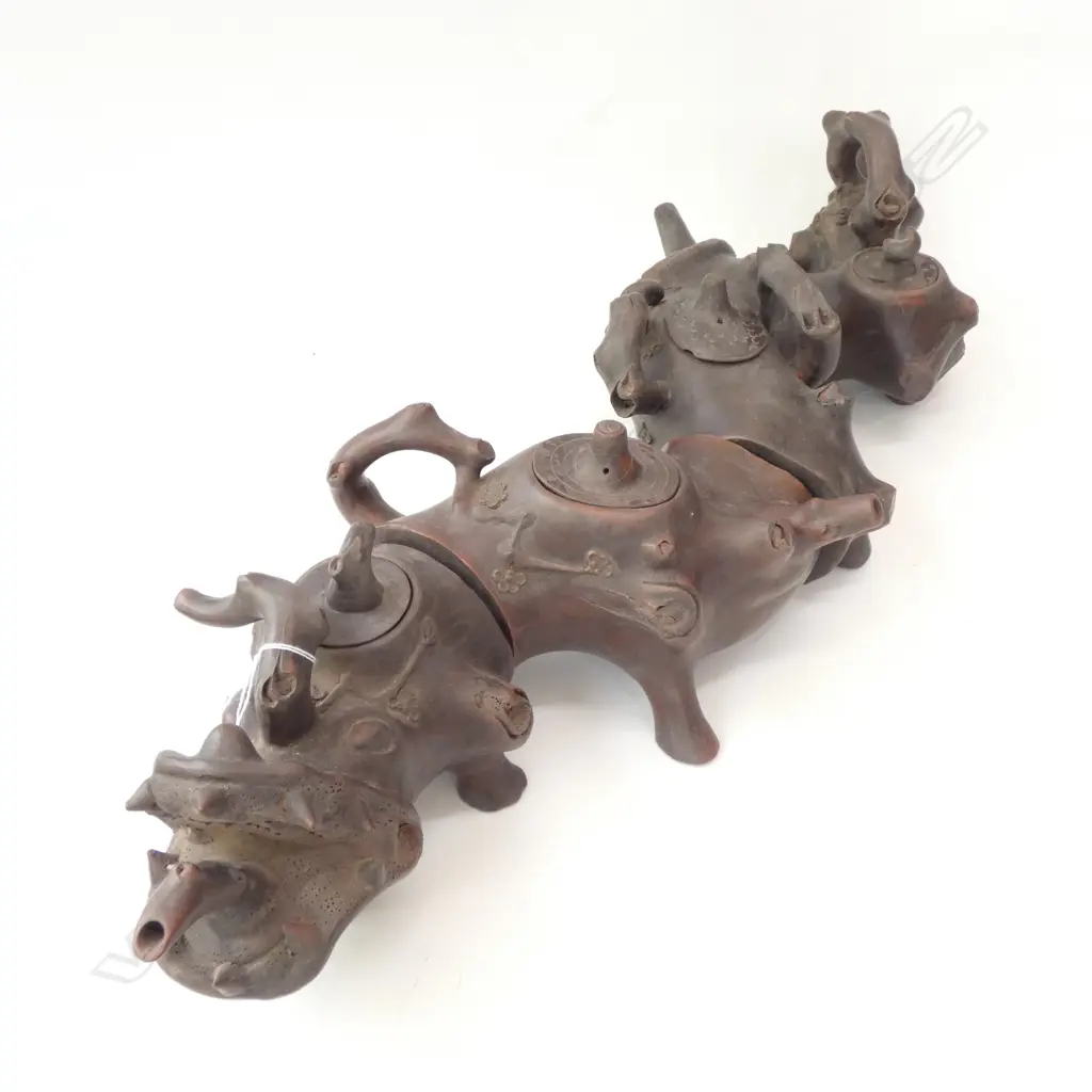 4 PCE CHINESE YIXINGWARE TEAPOT DRAGON FORM 550MM L Image 1++