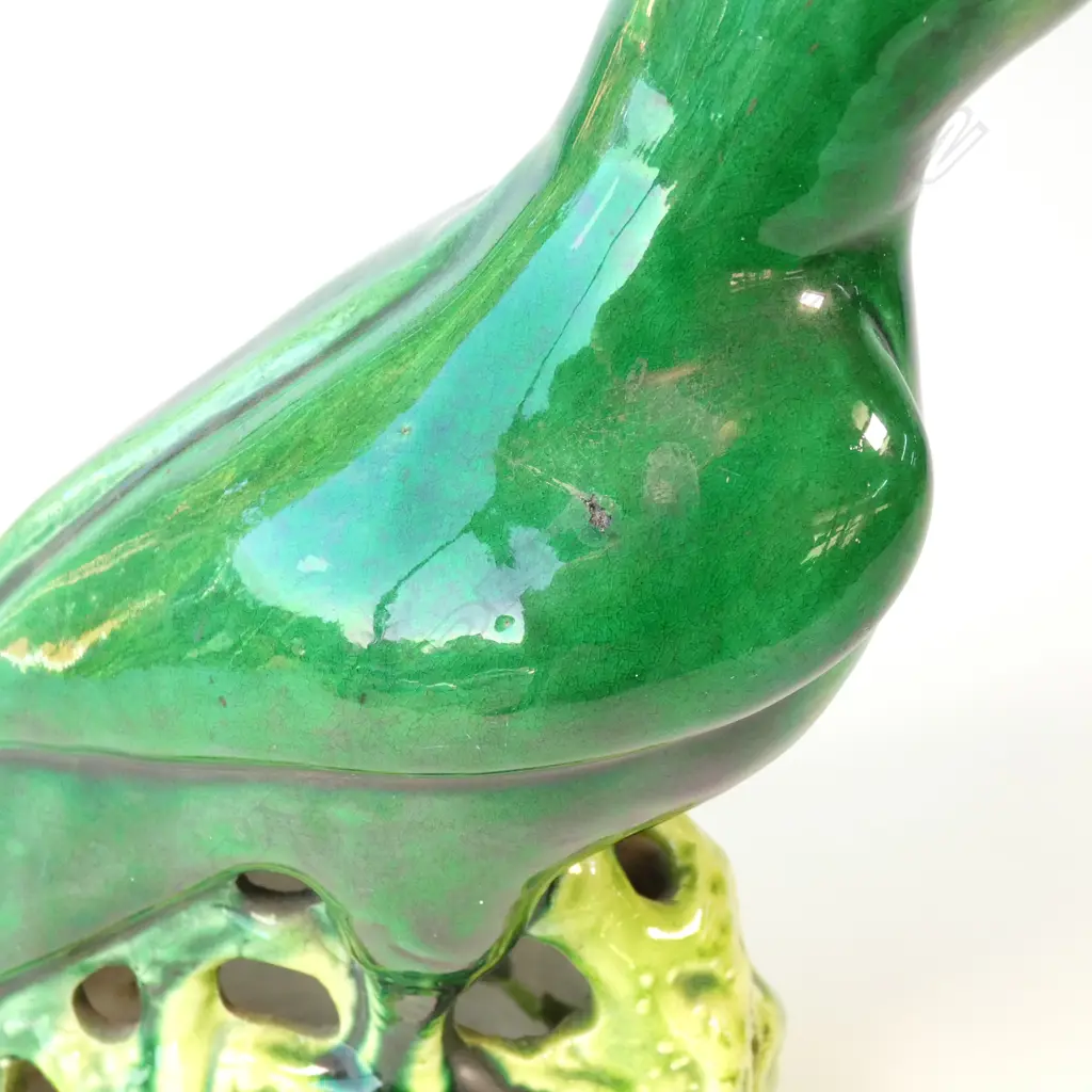 GREEN CHINESE PORCELAIN PARROT Image 1++