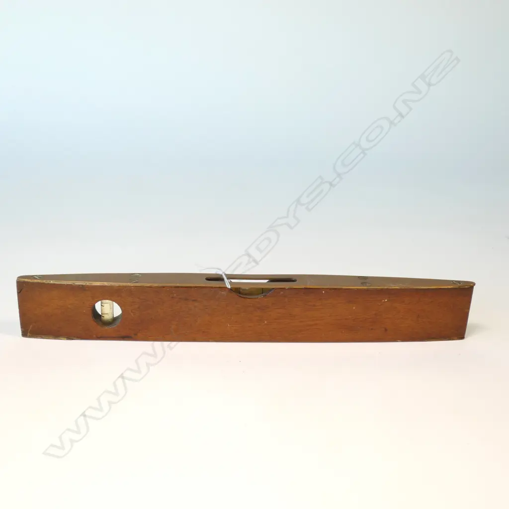 BRASS AND WOOD SPIRIT LEVEL Image 1++