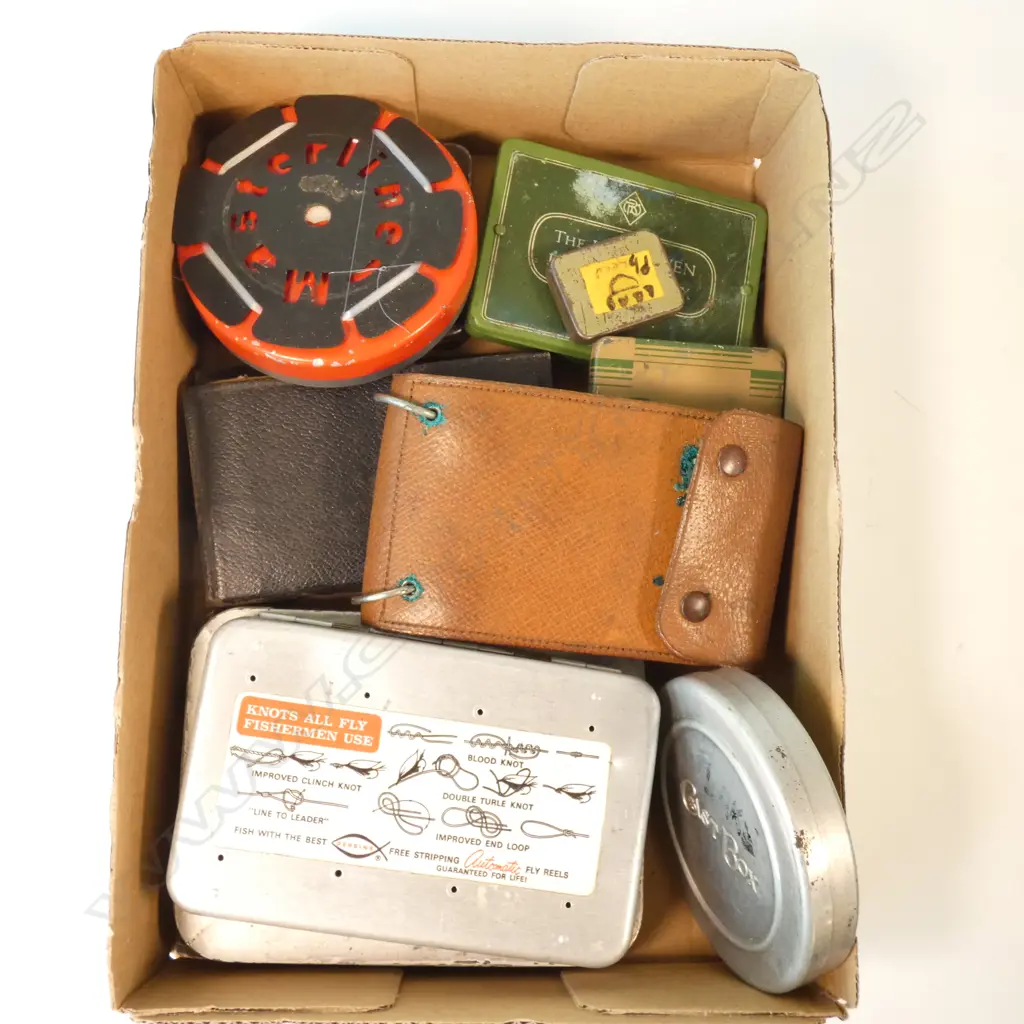 BOX LOT FLY FISHING CAST WALLETS ETC Image 1++