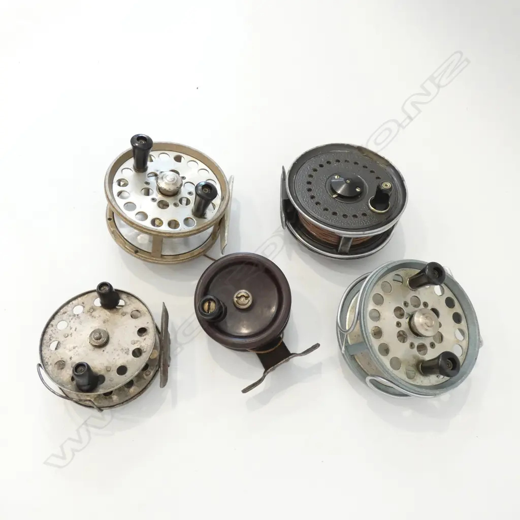 5 CASTING REELS INCL. J. W. YOUNG 'BEAUDEX' ETC Image 1++