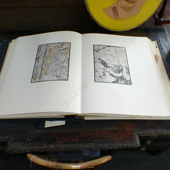 1 VOL OF JAPANESE BYOBU PRINTS FOLIO COVER A/F