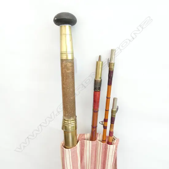 3 PCE SPLIT CANE ROD 'STEEL CENTRE' PLUS EXTRA TOP