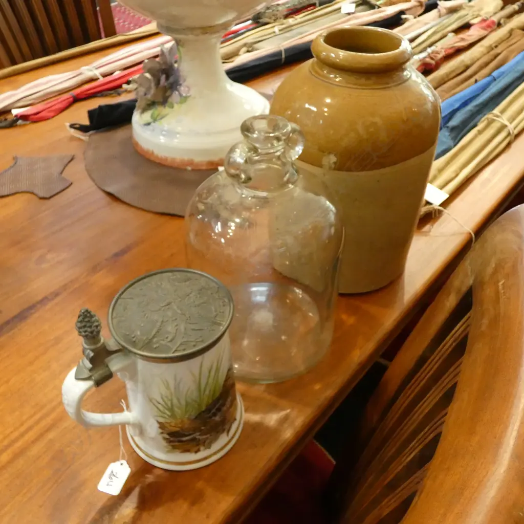 SONE CROCK/GLASS DEMI JOHN + FRANKLIN TANKARD Image 1++