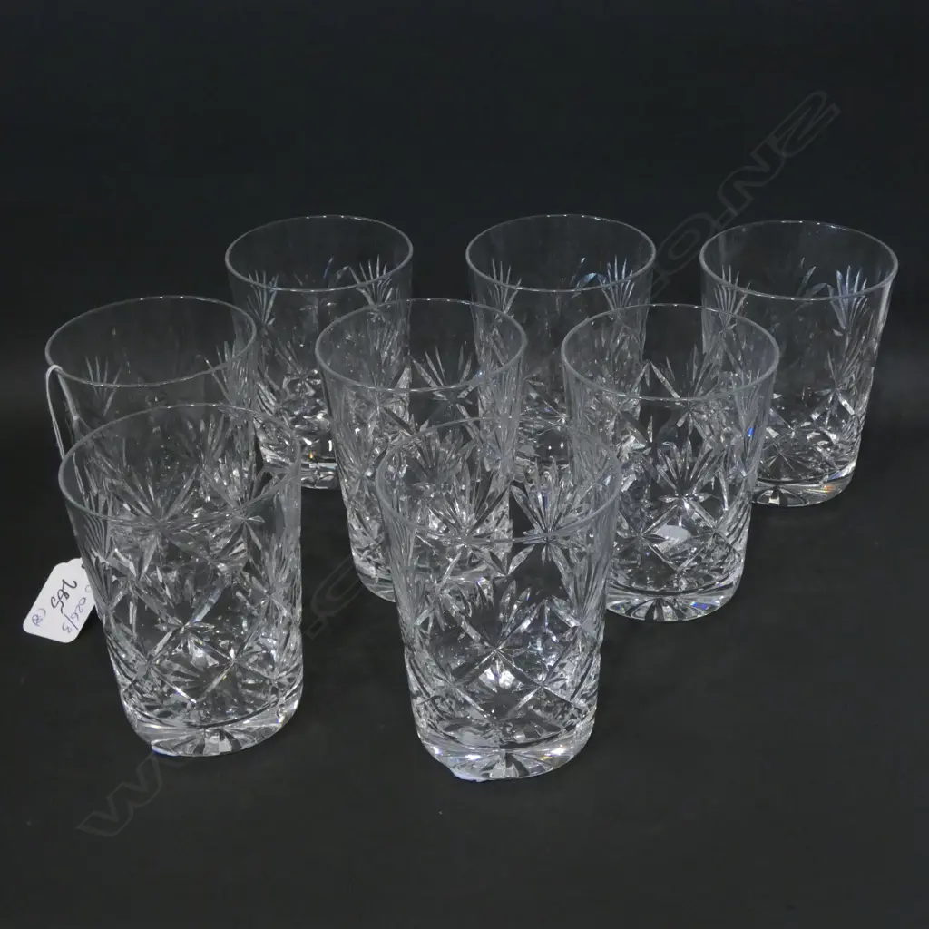 8 WEBB/CORBETT CUT CRYSTAL TUMBLERS Image 1++