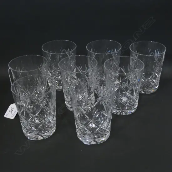 8 WEBB/CORBETT CUT CRYSTAL TUMBLERS