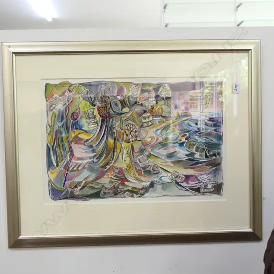 BARBARA BLACKMORE-FOWLER 1921-2004, W/C & INK, SCARBOROUGH, SIGNED AND DATED 97, 380 X 555mm