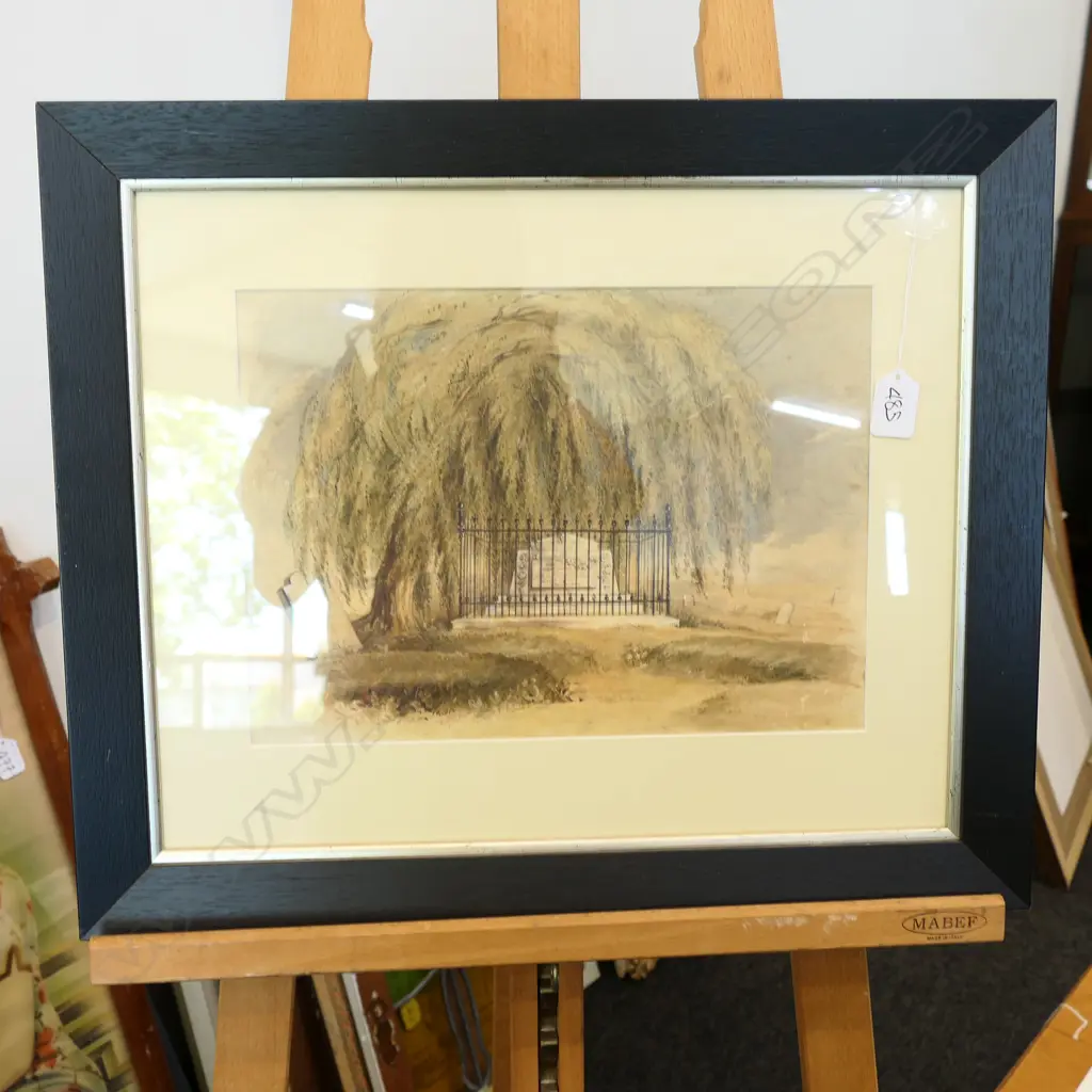 A Victorian memoriam watercolour Image 1++