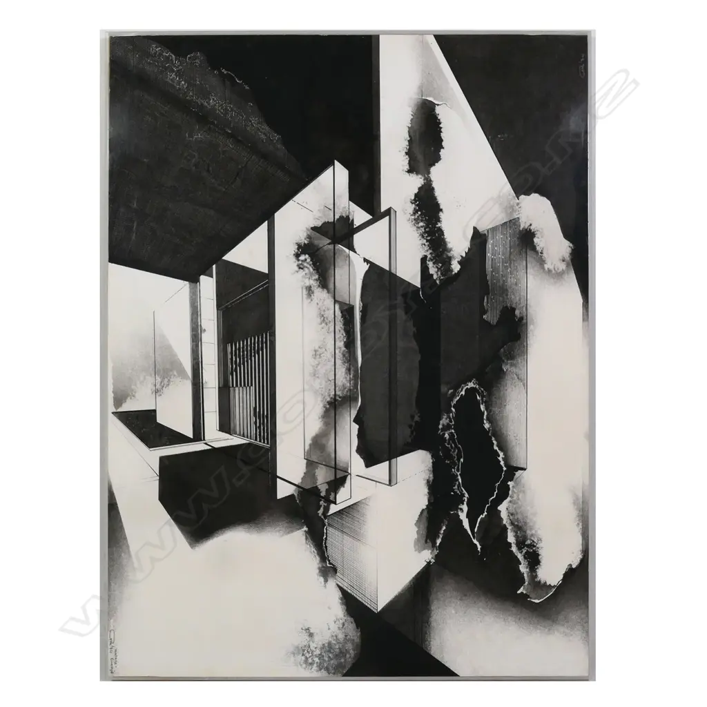 TON ORTH (b.1935) INK & WASH, 'ENERGIE' 535 X 730 MM Image 1++