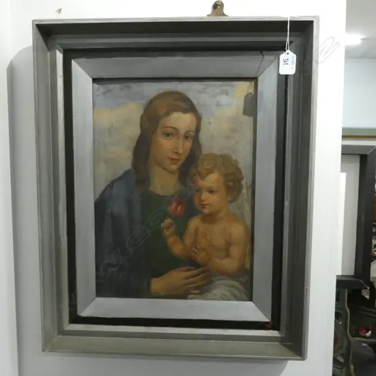 HENRIETTE PONTL-MARCUS (1891-?) OIL ON CANVAS 'KOPSTUDIE' (HEAD STUDY) 380 X 275mm