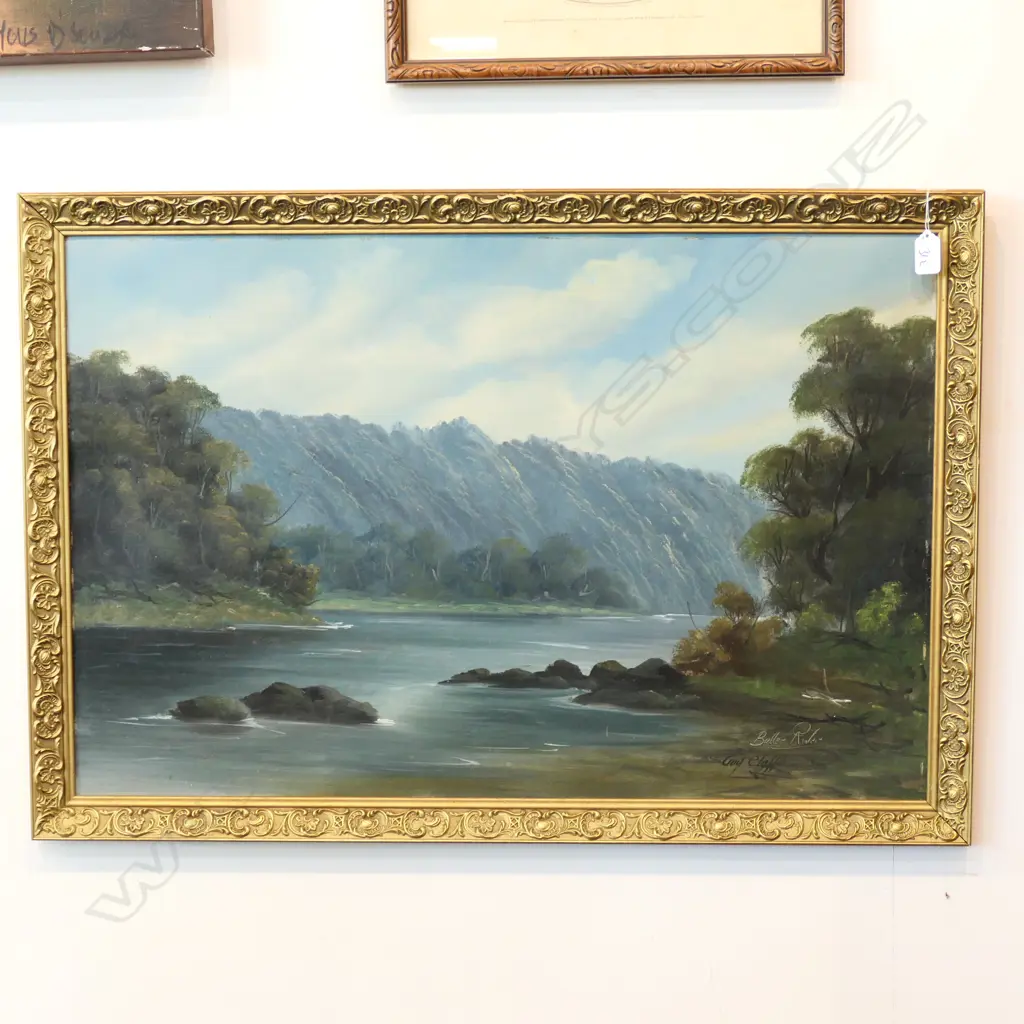GUY CLYFFE OIL ON BD 'BULLER RIVER' Image 1++