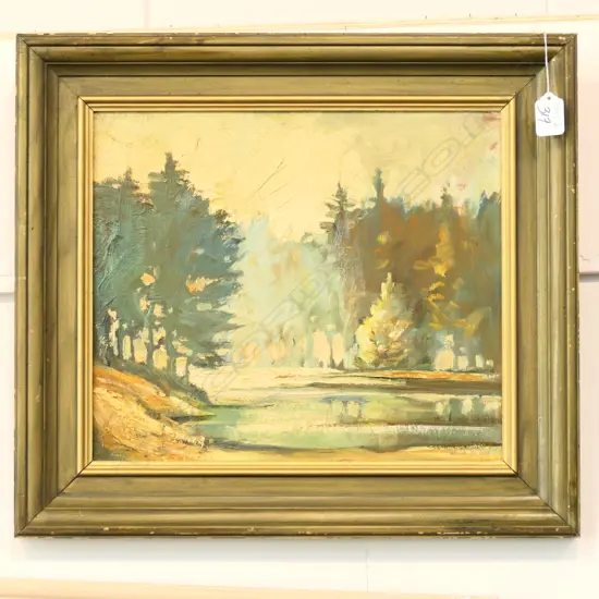 GREG WHITECLIFFE, OIL ON BOARD, FOREST LAKE, SIGNED