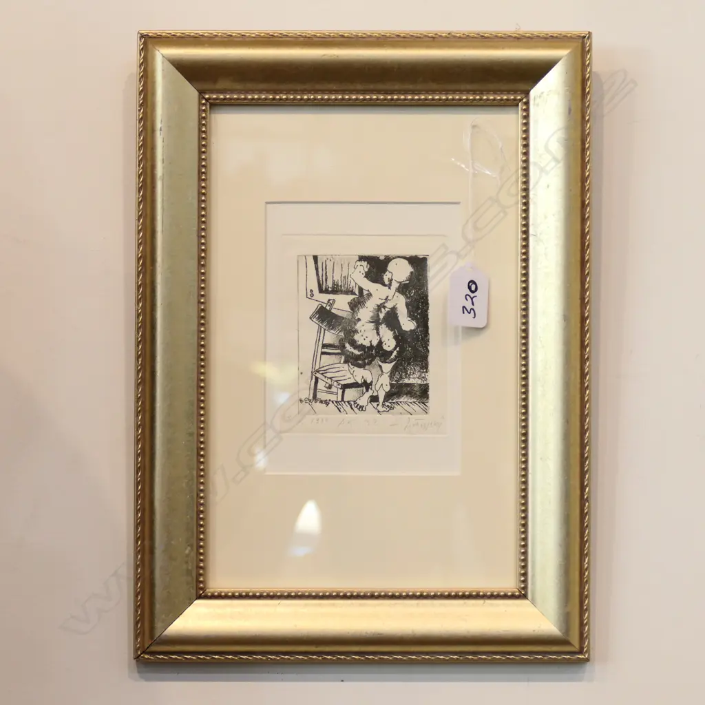 HENRYK SZYDLOWSKI, ETCHING 3/4 'AKT 32' SIGNED AND DATED 1980 Image 1++