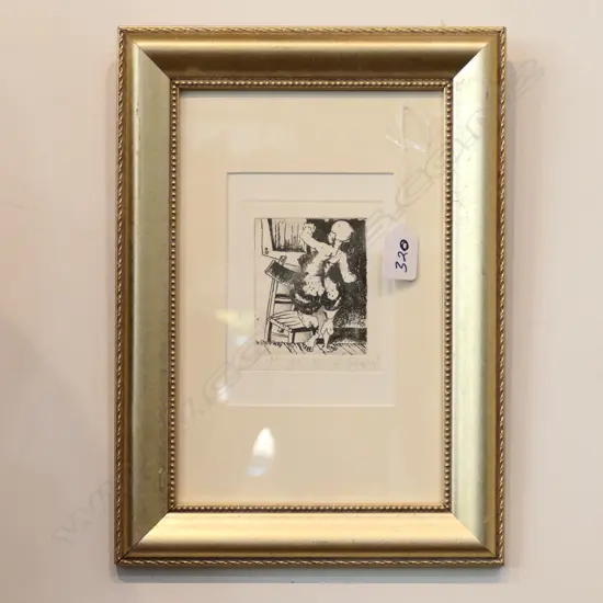 HENRYK SZYDLOWSKI, ETCHING 3/4 'AKT 32' SIGNED AND DATED 1980