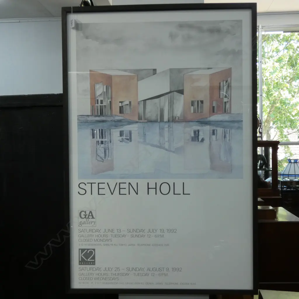 STEVEN HOLL EXHIBITION POSTER (GA PUBLISHING, JAPAN) 1992 600 X 910 MM Image 1++