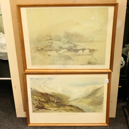 PR LTD ED. NZ PRINTS BY JOHN GULLY & CHARLES HEAPHY, 603MM X 408MM
