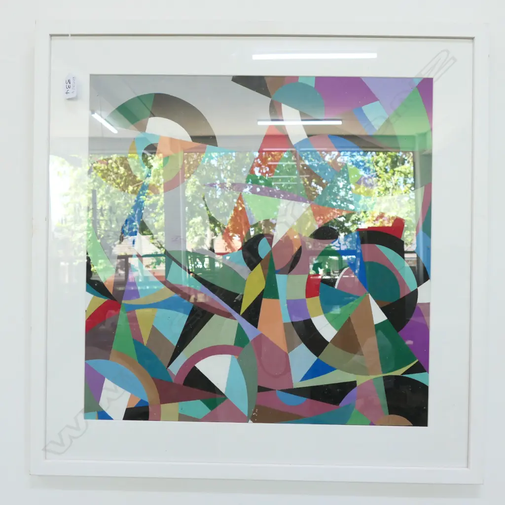 LLOYD HILLYER ABSTRACT PAINTING 650 MM SQ Image 1++