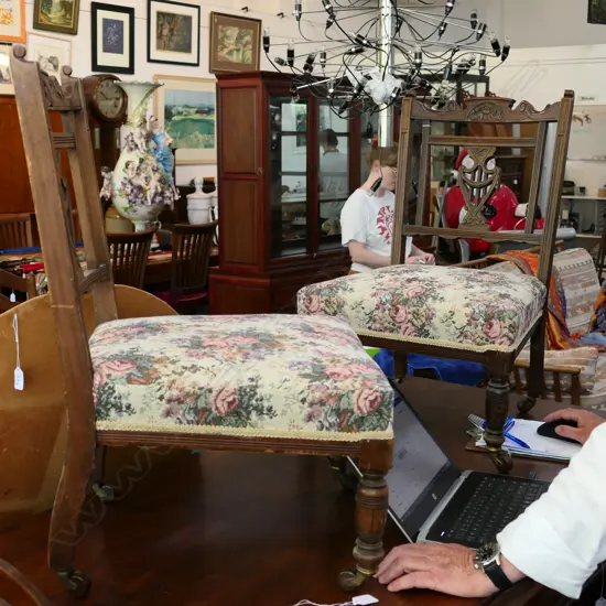 PR SHERATON REVIVAL EDWARDIAN CHAIRS