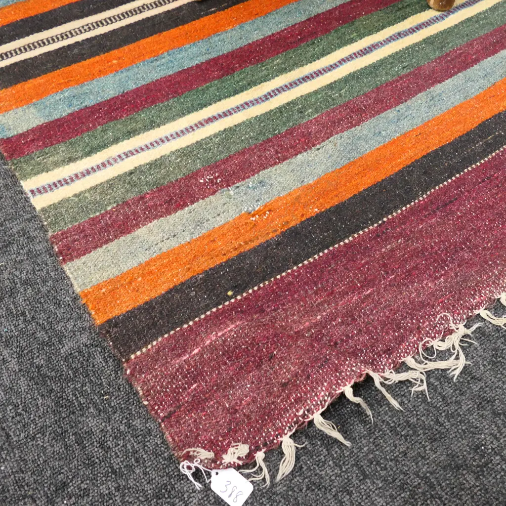 HAND WOVEN KELIM STYLE ALL WOOL RUG 2860 X 1550MM  Image 1++