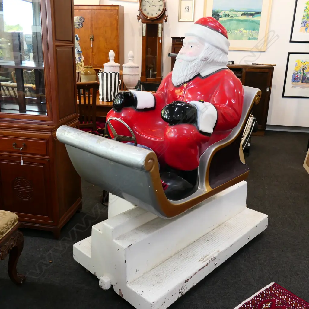 SIT ON SANTA SLEIGH RIDE FIRBREGLASS 1300MM L Image 1++