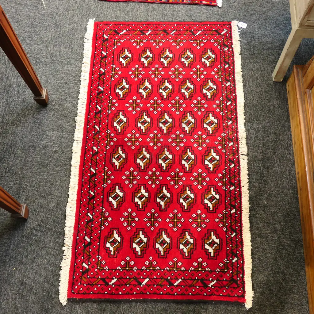 TURKOMAN PERSIAN RUG 105 X 55mm. 107C Image 1++