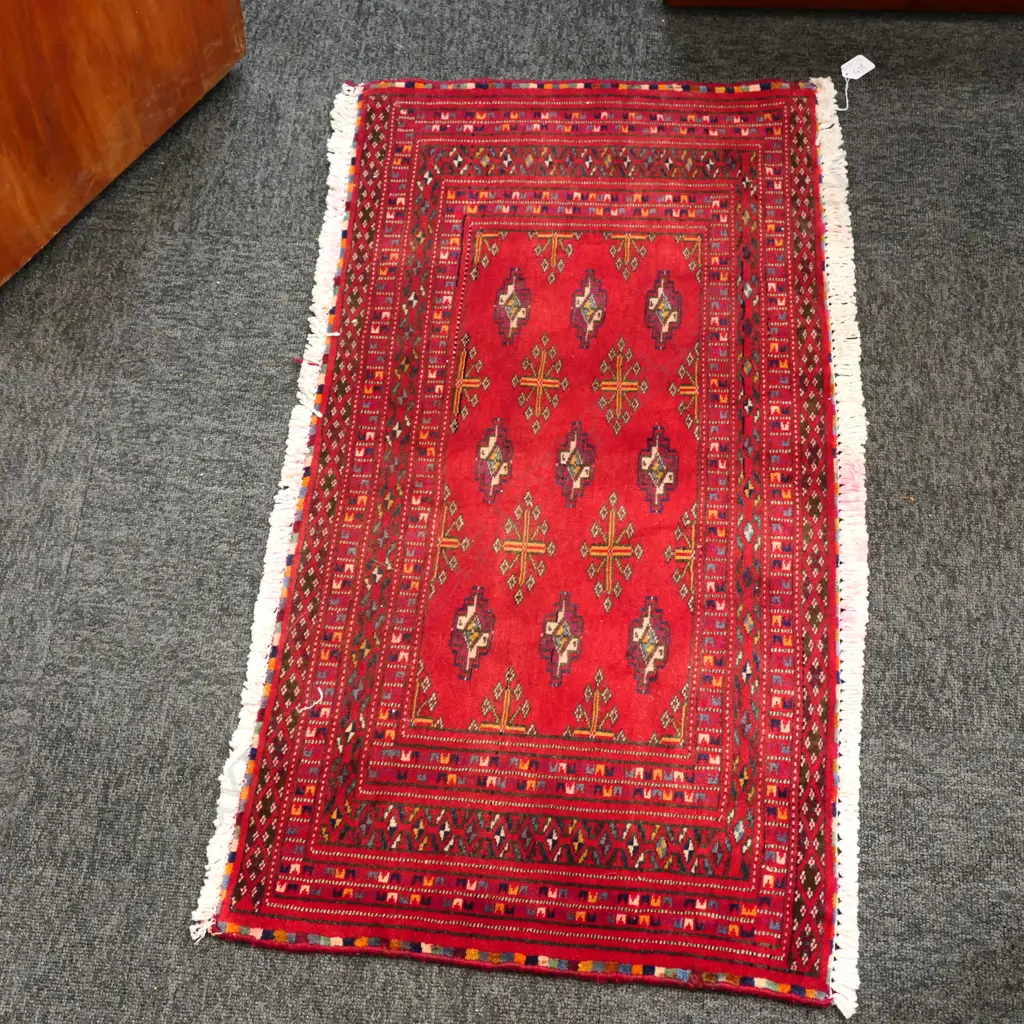 TURKOMAN PERSIAN RUG 94 X 50mm. 144G Image 1++