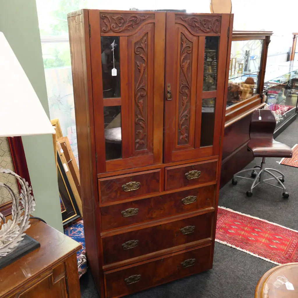 KAURI CUPBOARD OVER 5 DRAWERS (CENTRAL SECTION TO A WARDROBE) H 1770 MM Image 1++
