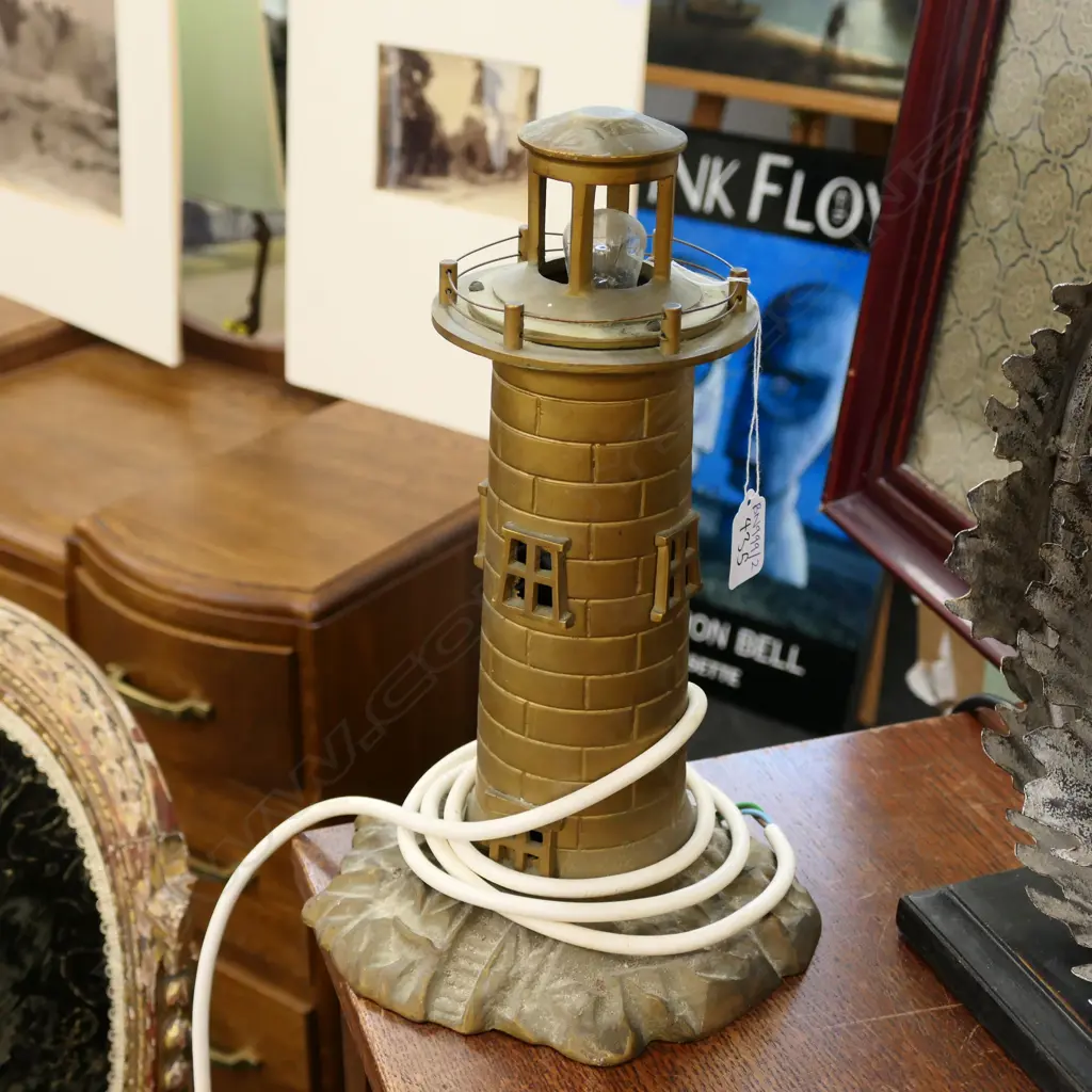 BRONZE LIGHTHOUSE LAMP BASE 320MM H Image 1++